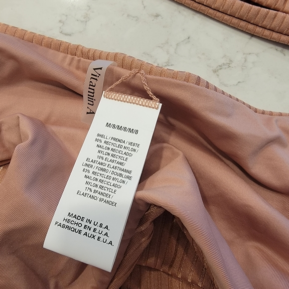 BNWT Vitamin A Pink Sienna Pink Sands Shimmer Bikini set - Picture 9 of 12
